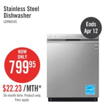 The Brick Lg 24 front control built-in dishwasher with quadwash® - ldfn4542s offer