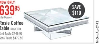 The Brick Rosie coffee table offer