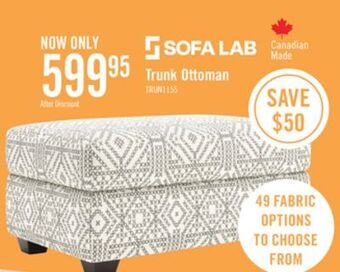 The Brick Sofa lab the trunk ottoman - greystone offer