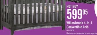 The Brick Willowbrook 4-in-1 convertible crib offer