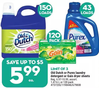 Giant Tiger Old dutch laundry detergent offer