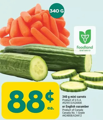 Giant Tiger 340 g mini carrots offer