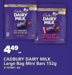 Real Canadian Superstore Cadbury dairy milk large bag mini bars offer