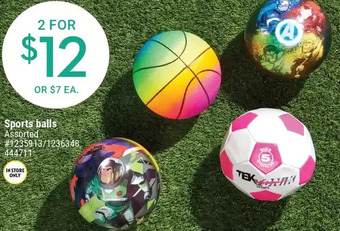 Giant Tiger Sports balls offer