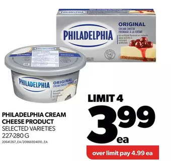 Real Canadian Superstore Philadelphia cream cheese product offer