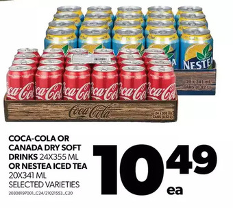 Real Canadian Superstore Coca-cola or canada dry soft drinks or nestea iced tea offer
