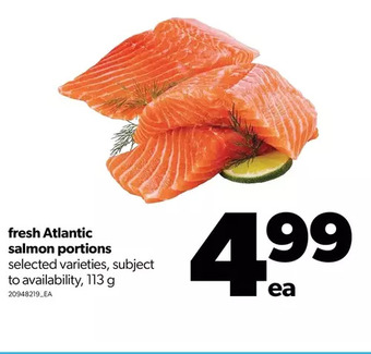Real Canadian Superstore Fresh atlantic salmon portions offer