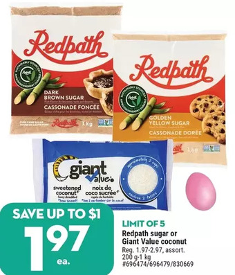 Giant Tiger Redpath sugar offer
