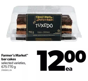 Real Canadian Superstore Farmer's market bar cakes offer