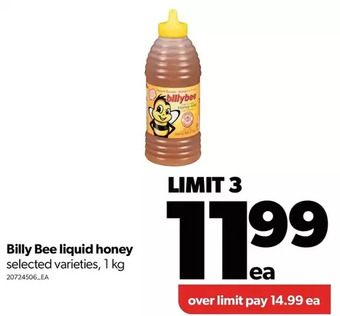 Real Canadian Superstore Billy bee liquid honey offer