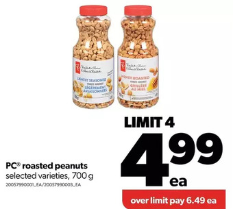 Real Canadian Superstore Pc roasted peanuts offer