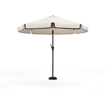 Home Depot Hampton bay 9' aluminum patio umbrella taupe offer