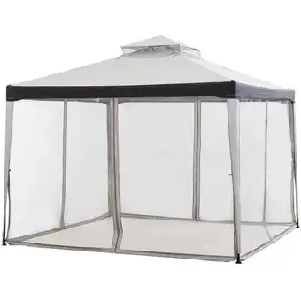 Home Depot Hampton bay chatham 10' x 10' soft top gazebo with netting offer