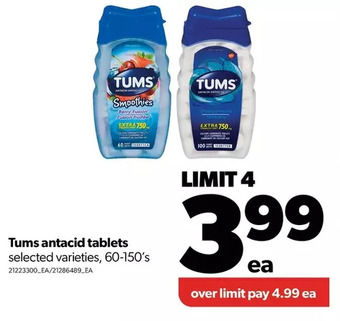 Real Canadian Superstore Tums antacid tablets offer