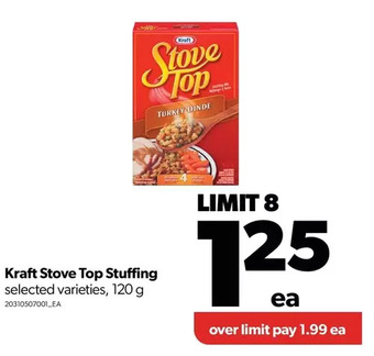 Real Canadian Superstore Kraft stove top stuffing offer