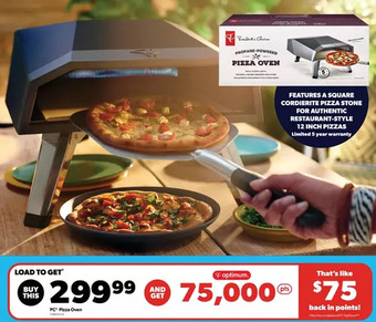 Real Canadian Superstore Pc pizza oven offer