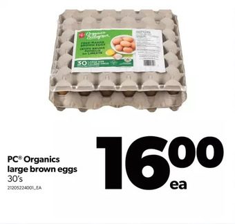 Real Canadian Superstore Pc organics large brown eggs offer