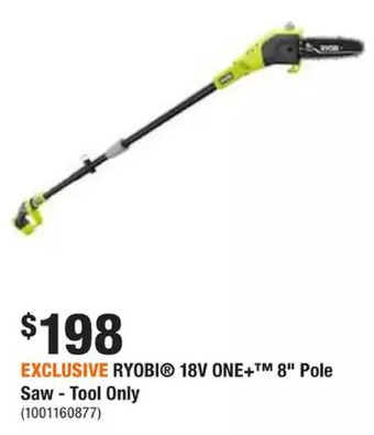 Home Depot 18v one+ 8-inch cordless battery pole saw (tool only) offer