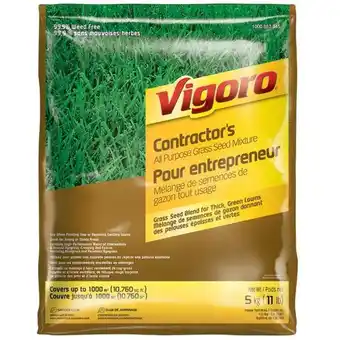 Home Depot Vigoro contractor's mix grass seed offer