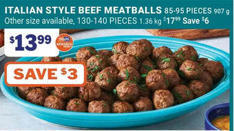 M & M Food Market Italian style beef meatballs offer