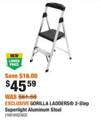 Home Depot 2-step lightweight aluminum step stool offer
