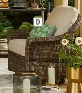 Home Depot Chasewood wicker patio furniture - swivel lounge chair offer