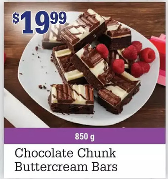 M & M Food Market Chocolate chunk buttercream bars offer