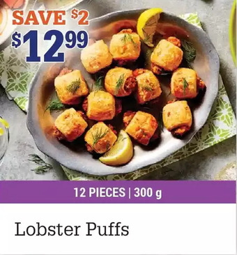M & M Food Market Lobster puffs offer