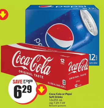 FreshCo Coca-cola or pepsi soft drinks offer