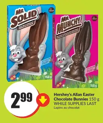 FreshCo Hershey's allan easter chocolate bunnies offer