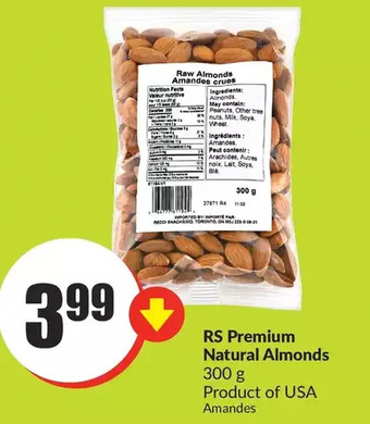FreshCo Rs premium natural almonds offer