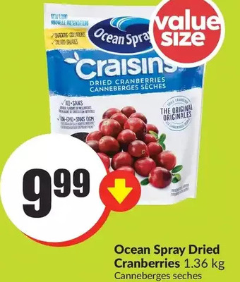 FreshCo Ocean spray dried cranberries offer