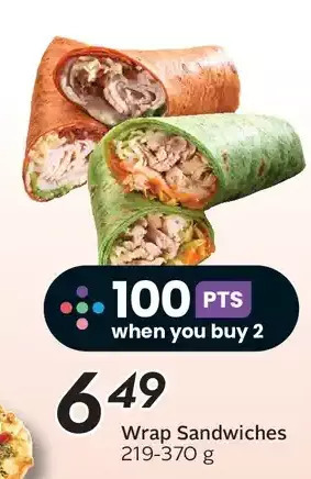Sobeys Wrap sandwiches offer