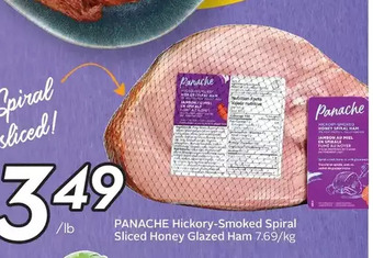 Sobeys Panache hickory smoked spiral sliced honey glazed ham offer