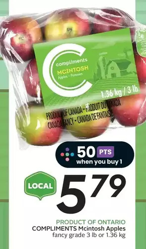 Sobeys Compliments mcintosh apples offer
