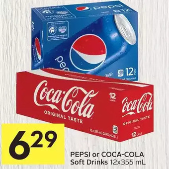 Foodland Pepsi or coca-cola soft drinks offer