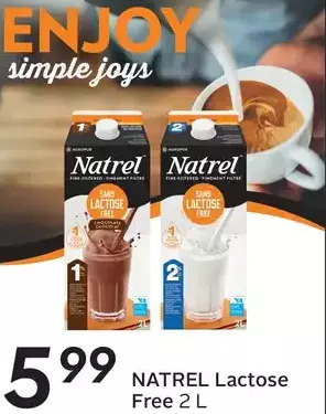 Sobeys Natrel lactose free offer