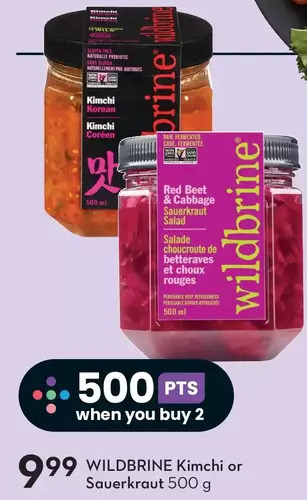 Sobeys Wildbrine kimchi or sauerkraut offer