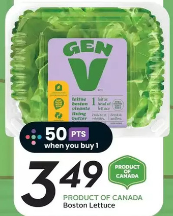 Sobeys Boston lettuce offer