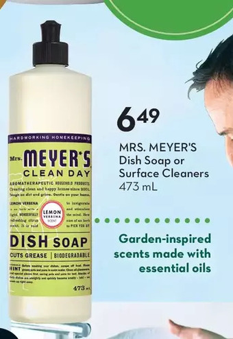 Sobeys Mrs. meyer's dish soap or surface cleaners offer