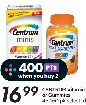 Sobeys Centrum vitamins or gummies offer