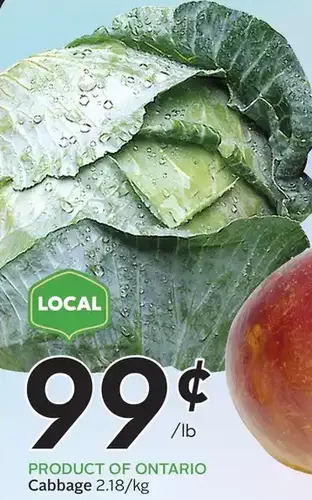 Sobeys Cabbage offer