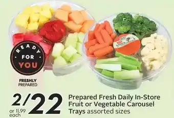 Sobeys Prepared fresh daily in-store fruit or vegetable carousel trays offer