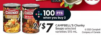 Sobeys Campbell's chunky soups offer