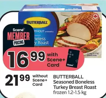 Sobeys Butterball seasoned boneless turkey breast roast offer