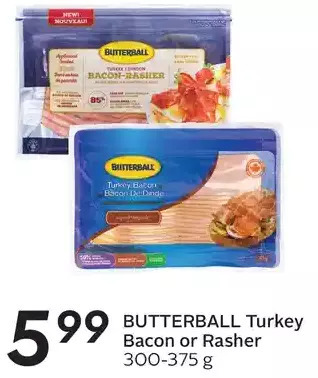 Sobeys Butterball turkey bacon or rasher offer
