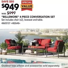 Lowe's Bellemore 4-piece conversation set offer