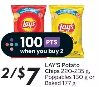 Sobeys Lay's potato chips, poppables or baked offer