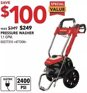 RONA Craftsman pressure washer offer