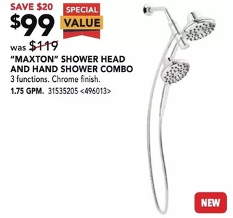 RONA Kohler maxton shower head and hand shower combo offer